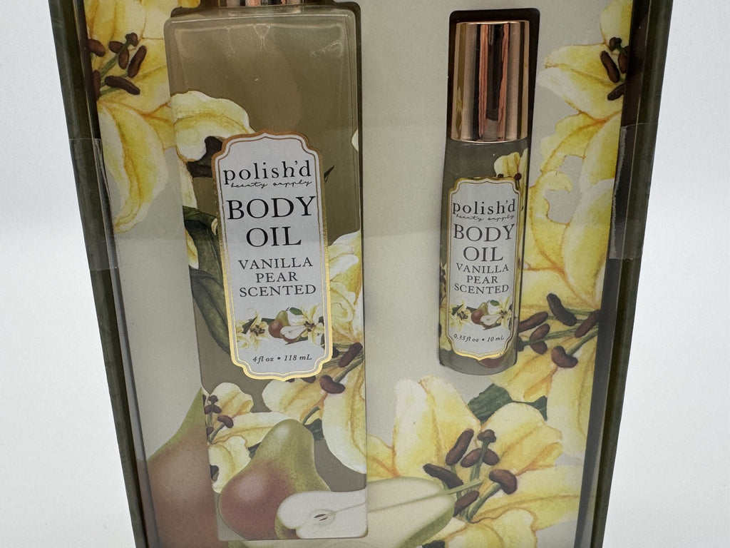 Polish'd Winter Gardenia Body Oils Rollerball 2pc Set Vanilla Pear, NIB SEALED