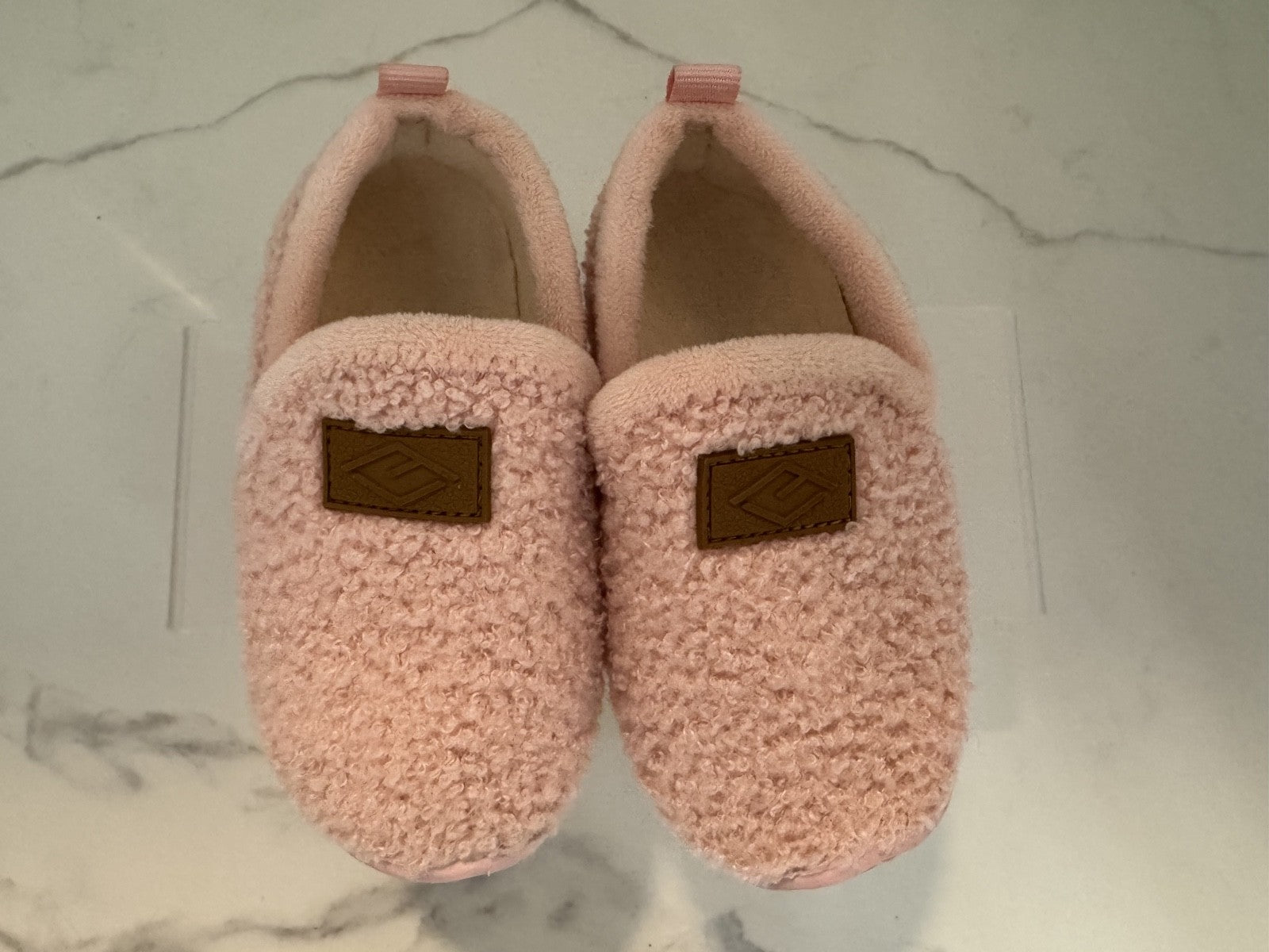 Lefflow Girls Baby Pink Toddler Faux Fur House Slipper, Pre-owned, Excellent