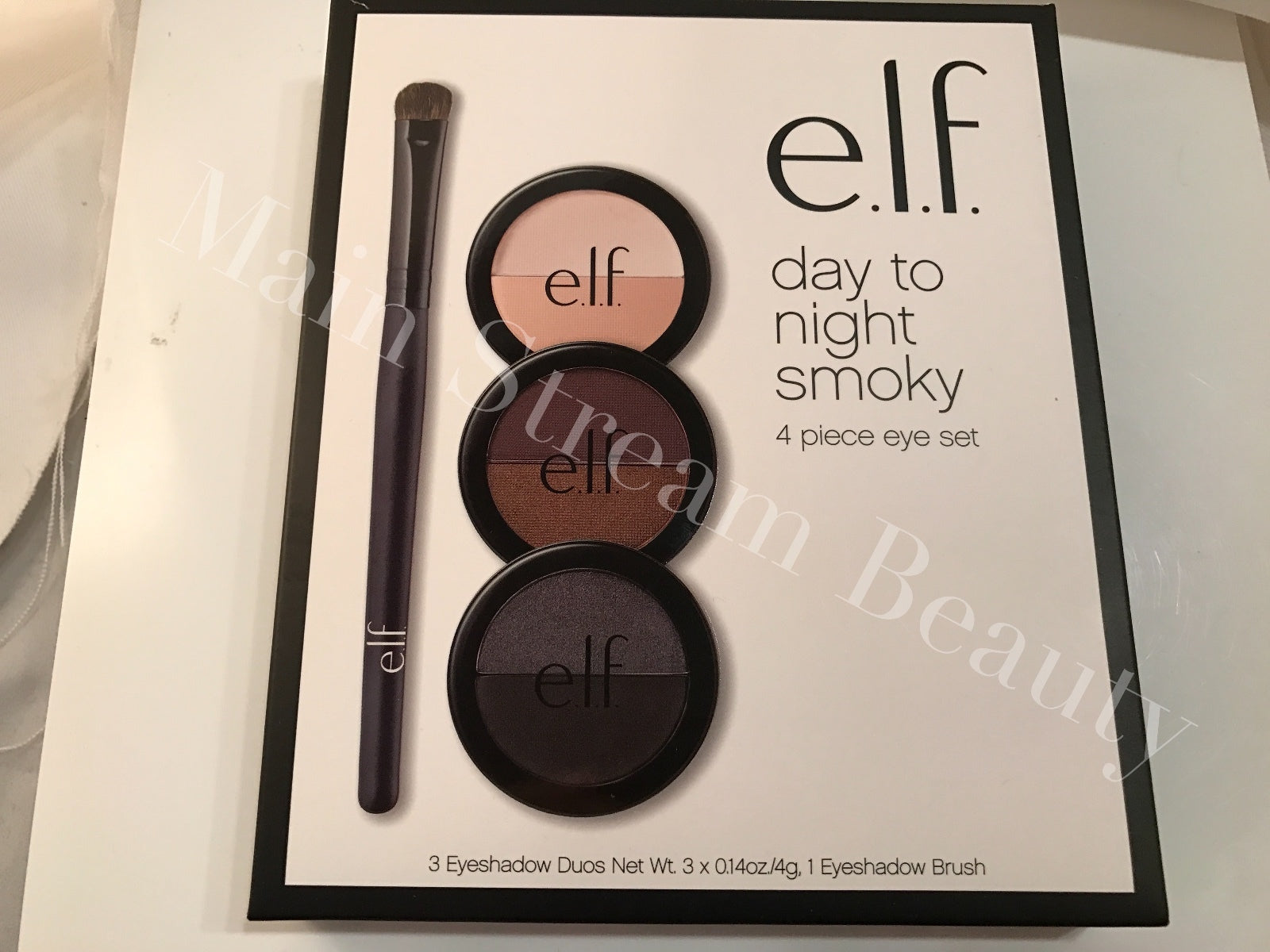 E.L.F. Day to Night Smokey Set 3 Eye shadow Duo and Brush elf Eyeshadow set 4pc