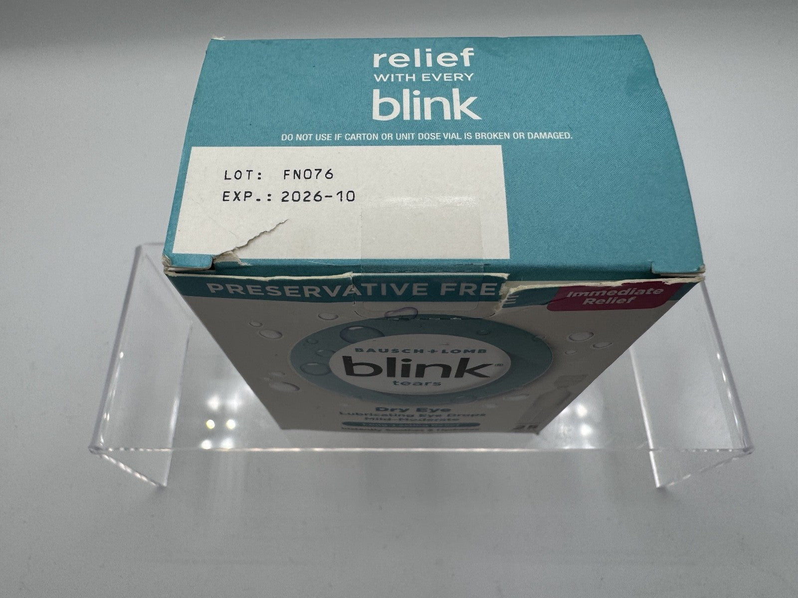 Bausch + Lomb Blink Tears Dry Eye Lubricating Eye Drop Mild-Moderate 25 Vial NIB
