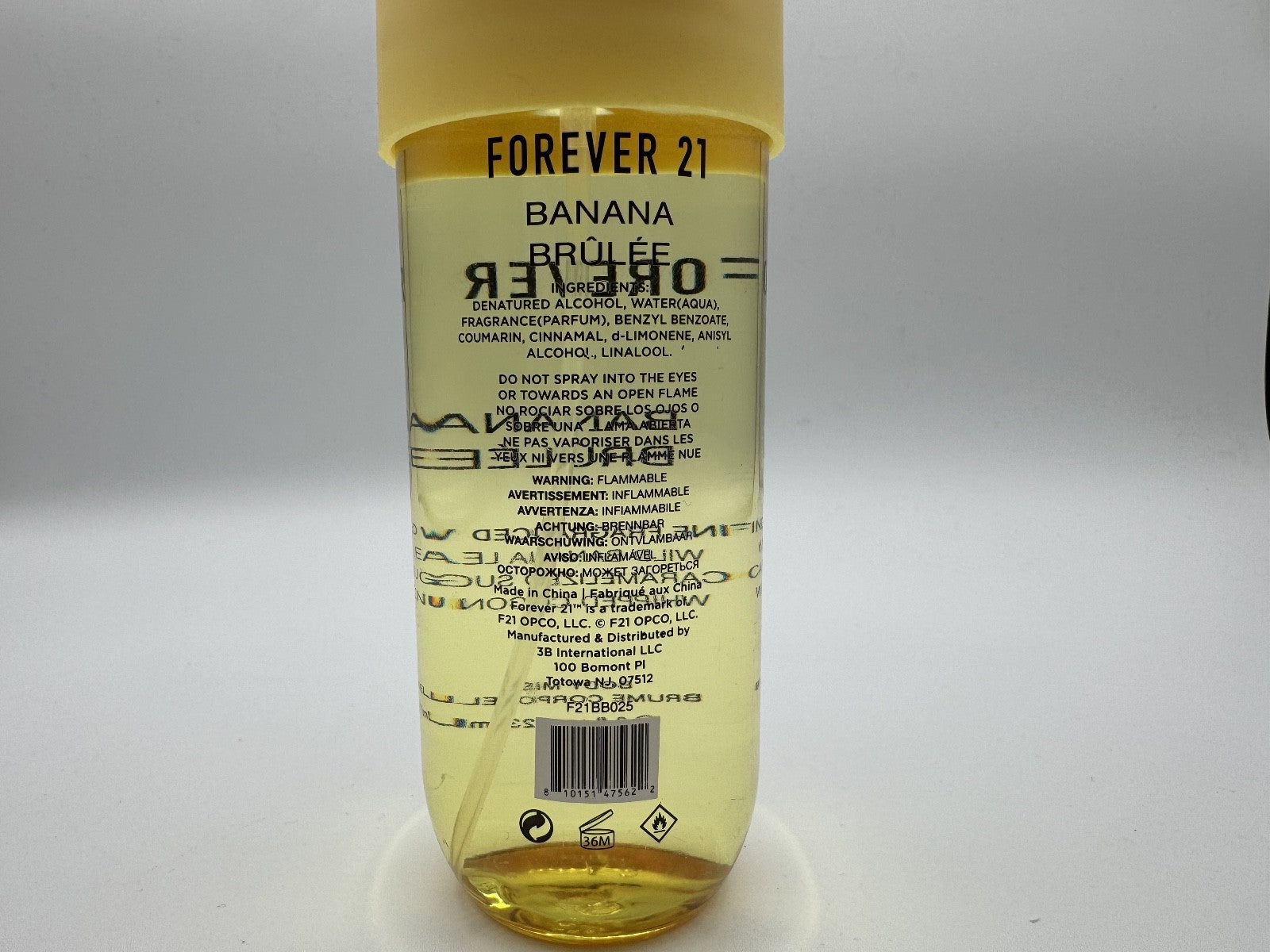 Forever 21 Banana Brûlée (Brulee) Body Mist Spray, 8 oz, New, Discontinued, Rare