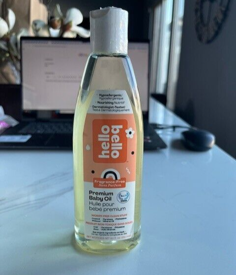 Hello Bello Premium Baby Oil Lightweight Nourishing Softening Plant Based 9.5 oz