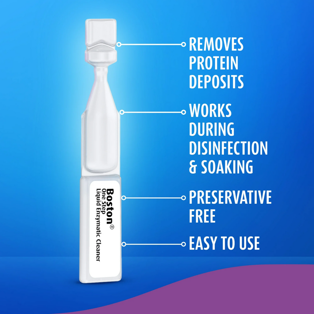 Bausch + Lomb Boston One Step Liquid Enzymatic Cleaner Removes Protein, NIB