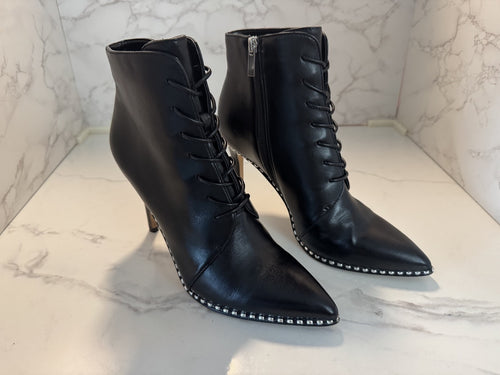 Bcbgeneration Haxah Pointed Toe Ankle 3 Inch Heel Boot, Size 8.5 Black, Pre-own