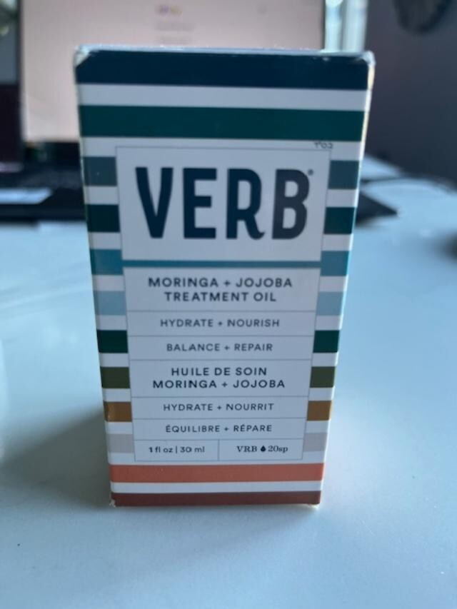 Verb Moringa + Jojoba Hydrate Nourish Treatment Oil - 1 oz Repair, Natural NIB