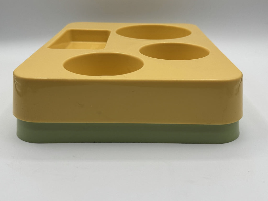 2 Perfect Portion Food Separation Plates Tray for Weight Loss Nutrition Vintage