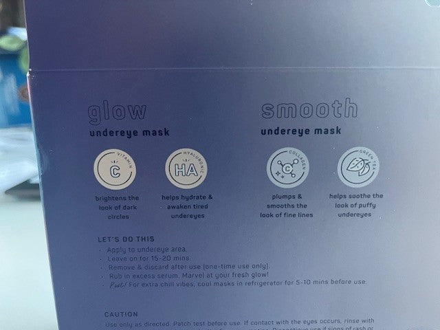 SPALIFE Under Eye Masks Duo Twin Pack, Glow & Smooth, Hyaluronic Acid 24 Patches