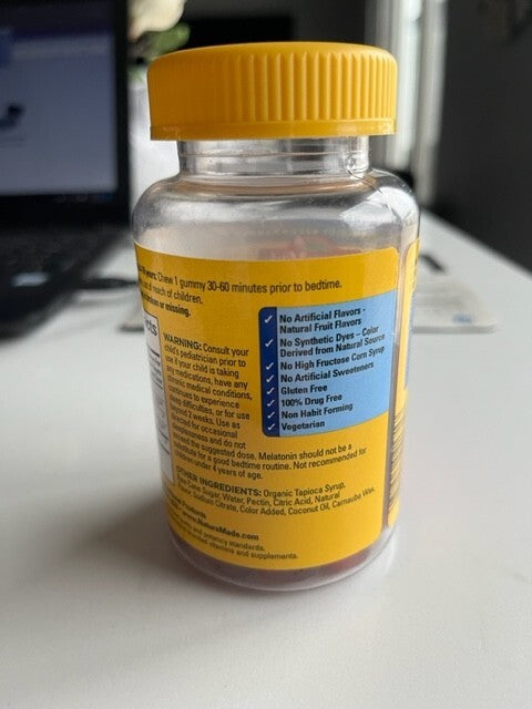 Nature Made Kids First Sleep Supplement 1 MG Melatonin, Strawberry, 45 Ct, 01/24