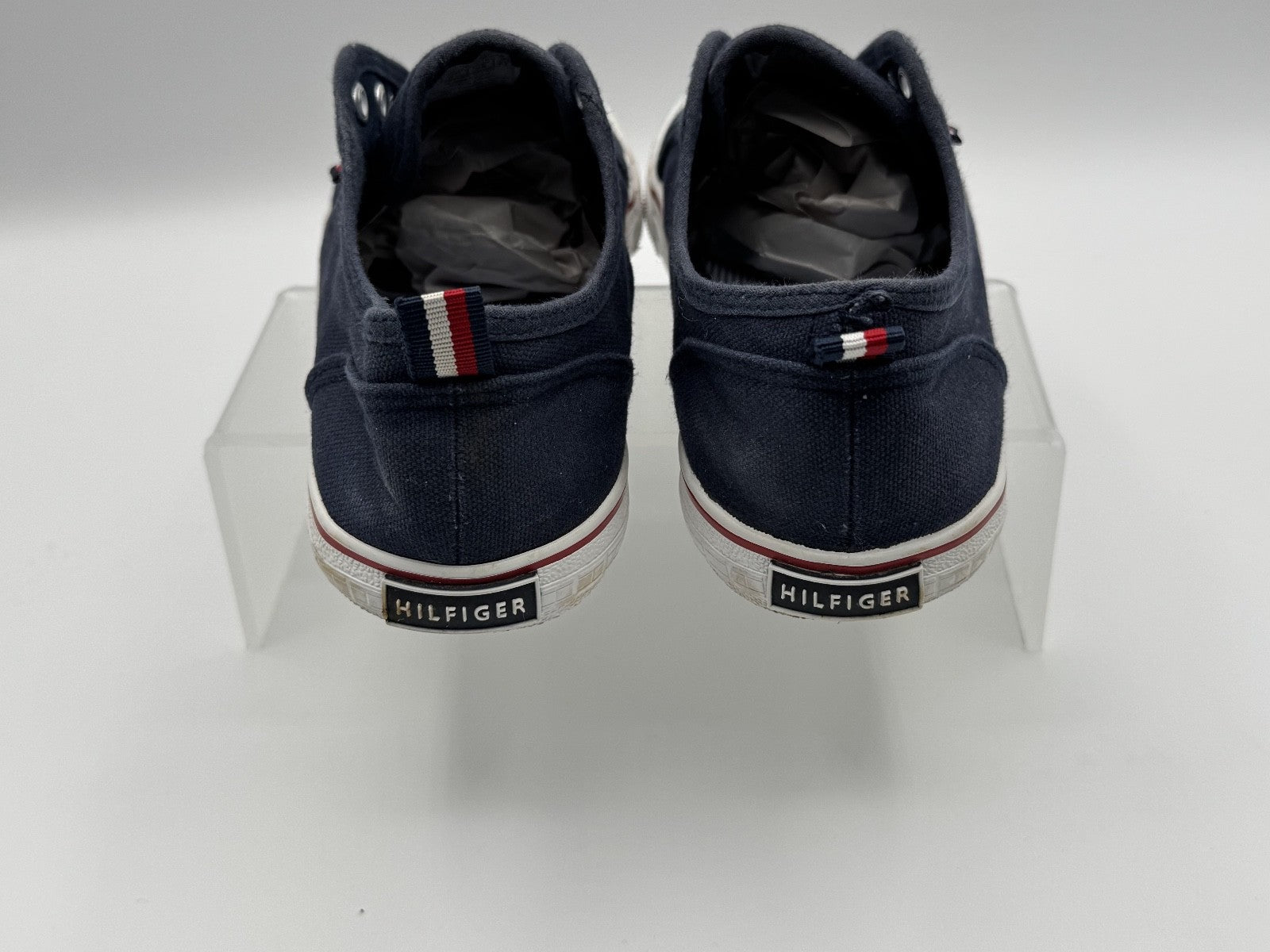 Tommy Hilfiger Boys Kids Laceless Slip on Sneakers Shoes Navy Blue Size 3, Pre