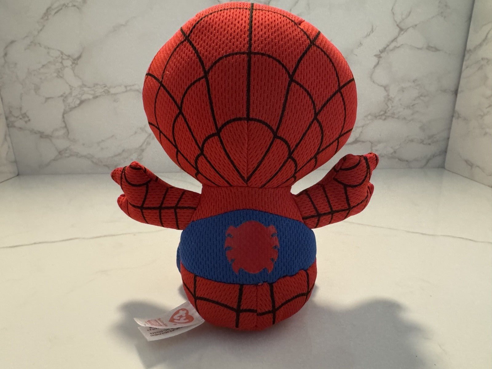 Ty Marvel Spider-Man Beanie Ballz Plush 6” Pre-Owned Soft Stuffed Toy Excellent