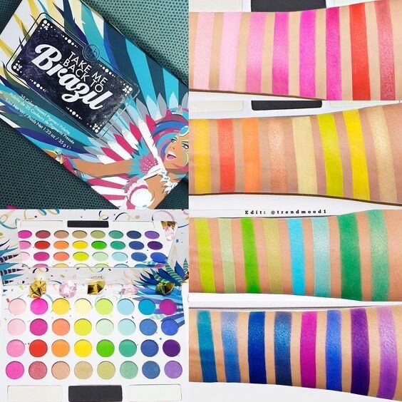 BH Cosmetics 35-Color TAKE ME BACK TO BRAZIL EyeShadow Palette W/Free Brush