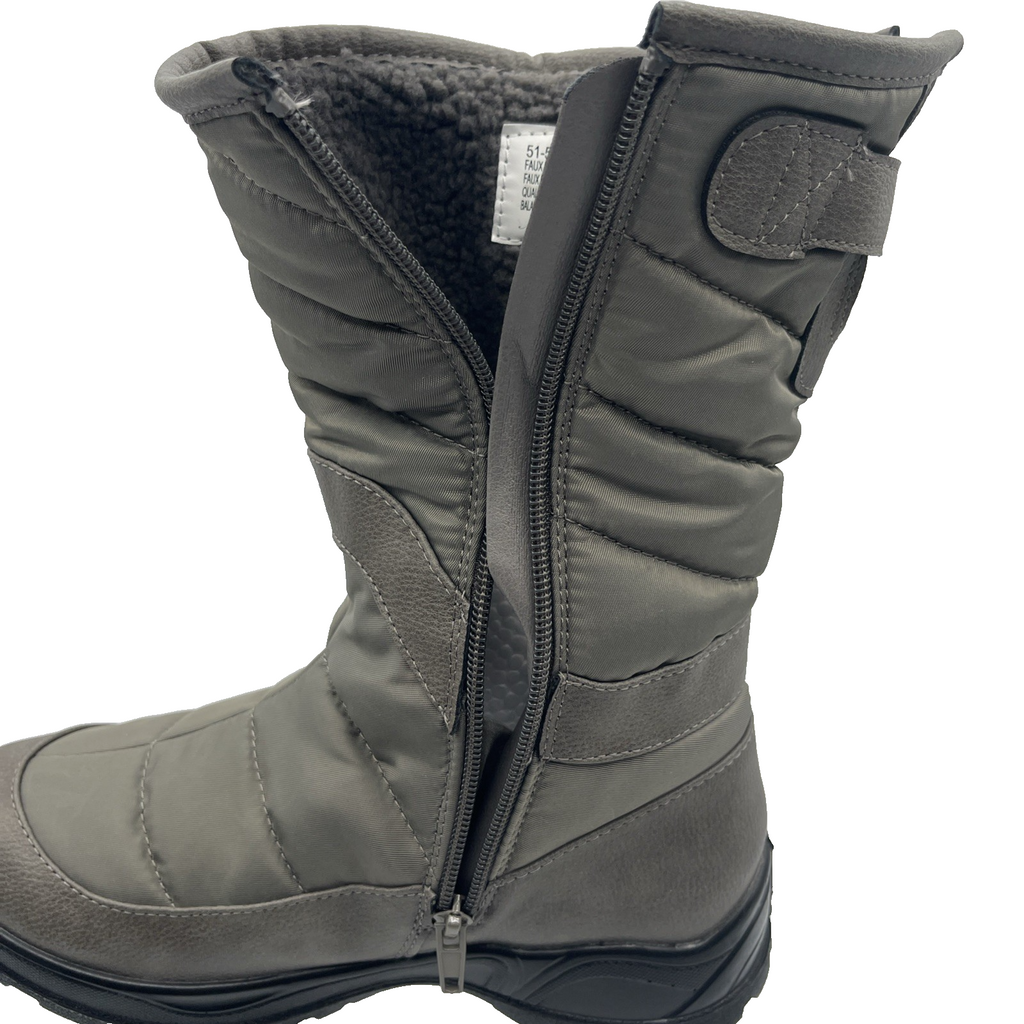Bella Vita Women's Nylon Aspen Flat Winter Boot, Grey, Waterproof 11 Wide NIB
