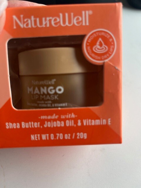 NatureWell Hydrating Lip Mask Mango 0.70 oz  Shea Butter,Jojoba Oil Vitamin  E