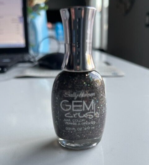Sally Hansen Nail Gem Crush Nail Color - Light Gray/Silver Glitter Polish - New