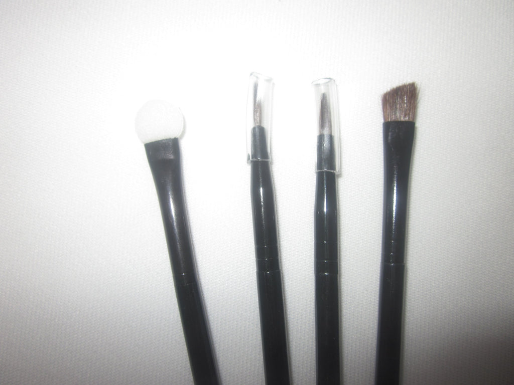 New 6-Piece Makeup/Cosmetics Black Brush Starter Set Travel Brush Pouch,FreeShip