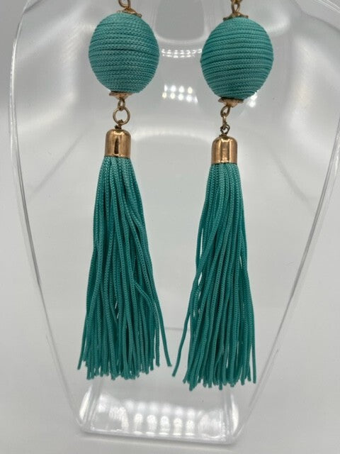 Mia Collection Costume Jewelry Womens Tassel Earrings Turquoise Blue Free Ship
