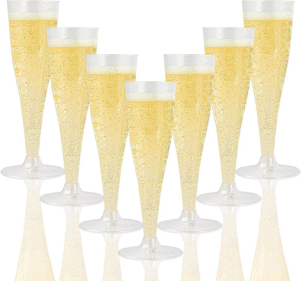 Jolly Chef 4.5oz Champagne Flutes 50-Count 2-Piece, Celebrations, New Year, New