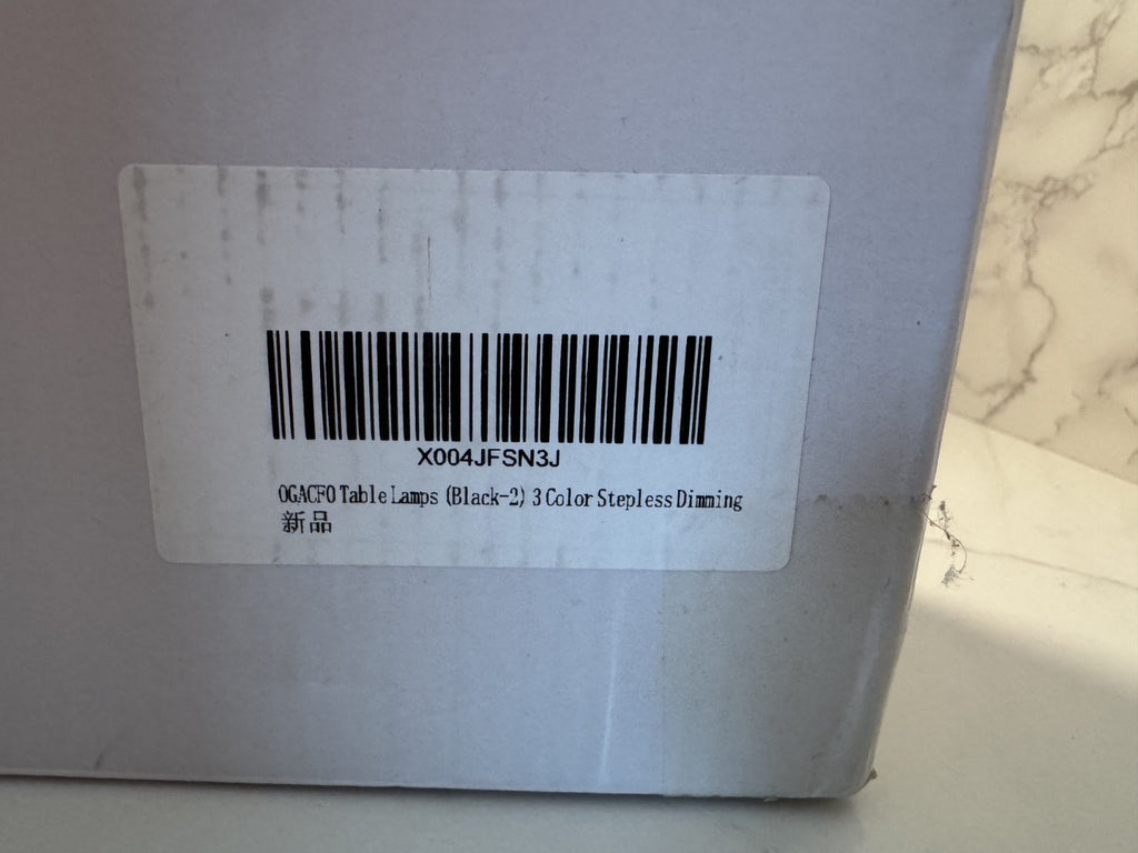 LED Touch Sensor Desk Lamp Wireless Reading Rechargeable, NEW NIB Black