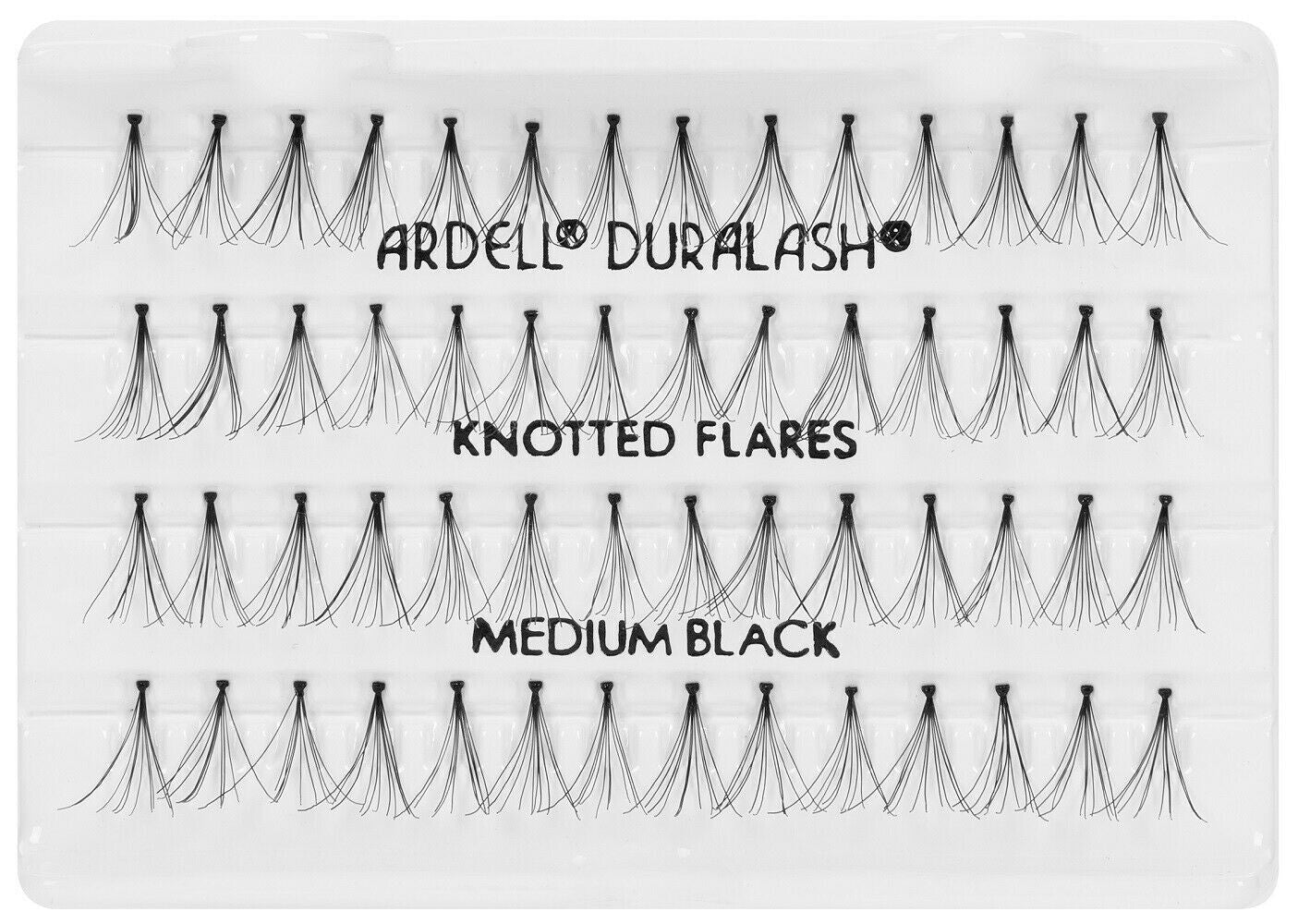 (LOT 4 pack) Ardell Individuals Duralash Naturals Knot Free Flares Medium Black