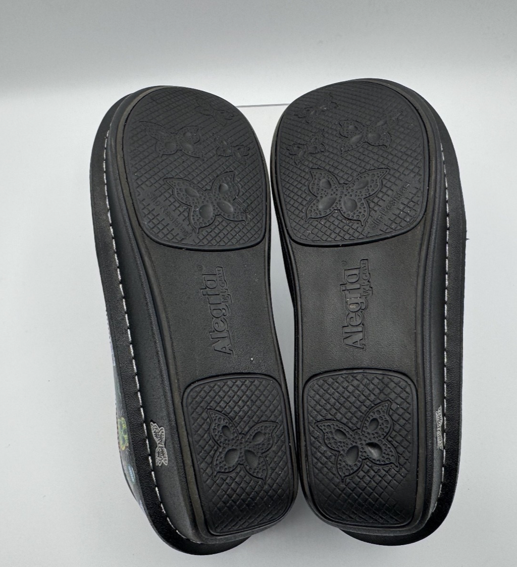 Alegria Debra Sugar Skull Slip  Clog Women’s Size 41, Dia De Los Muertos, Pre-o