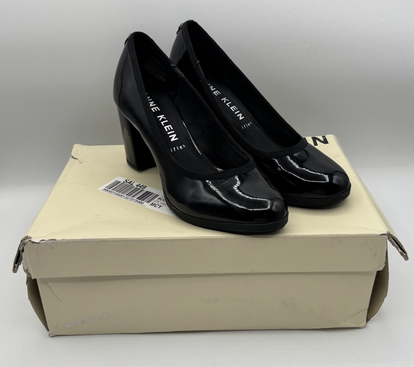 Anne Klein Women's Castana Block Heel Pumps Black 5 1/2M, NEW
