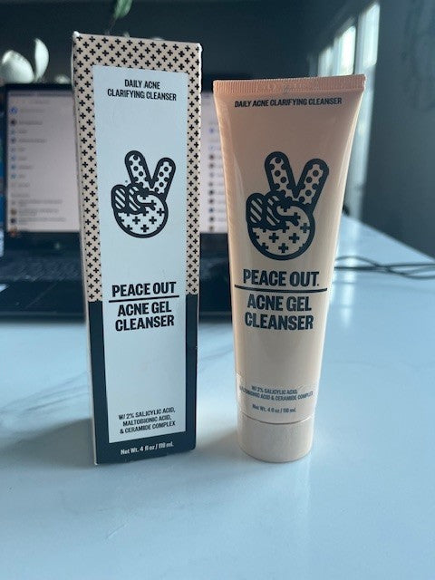 PEACE OUT ACNE GEL CLEANSER NEW DAILY ACNE CLARIFYING 4 oz 09/25 NIB SEALED