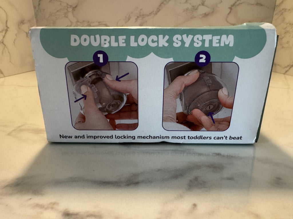 Wappa Baby Parent Children Grip Door Knob Covers, Clear, One Size 4Ct. NIB NEW