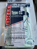 8 pk. Vacuum Cleaner Bags For Oreck type CC vacuum bags,XL UPRIGHT-CCPK8DW New