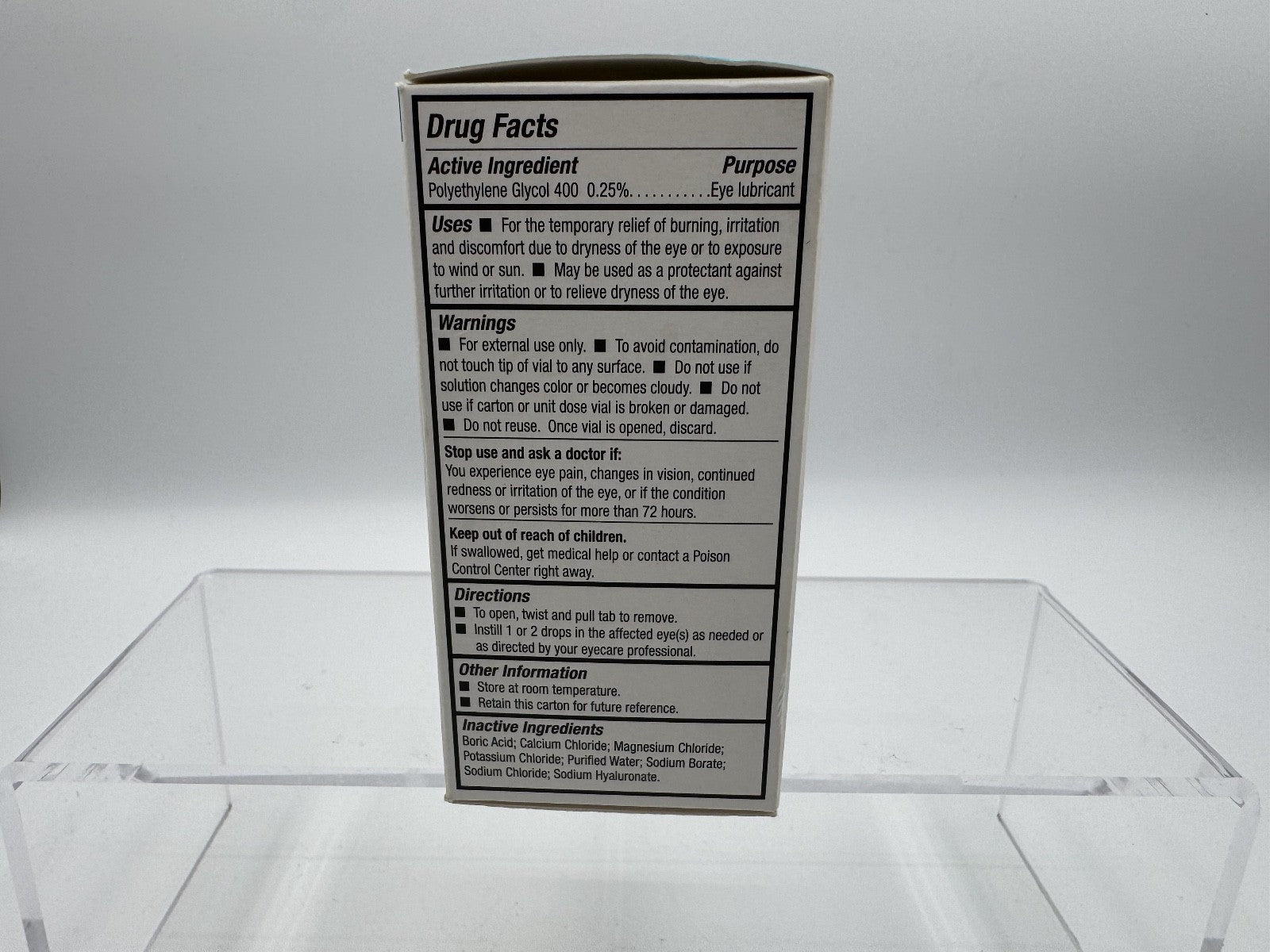 Bausch + Lomb Blink Tears Dry Eye Lubricating Eye Drop Mild-Moderate 25 Vial NIB