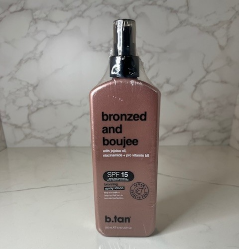 Bronzed and Boujee SPF 15 Sun Tanning Lotion Spray Bronzing 12/25 8 oz SEALED