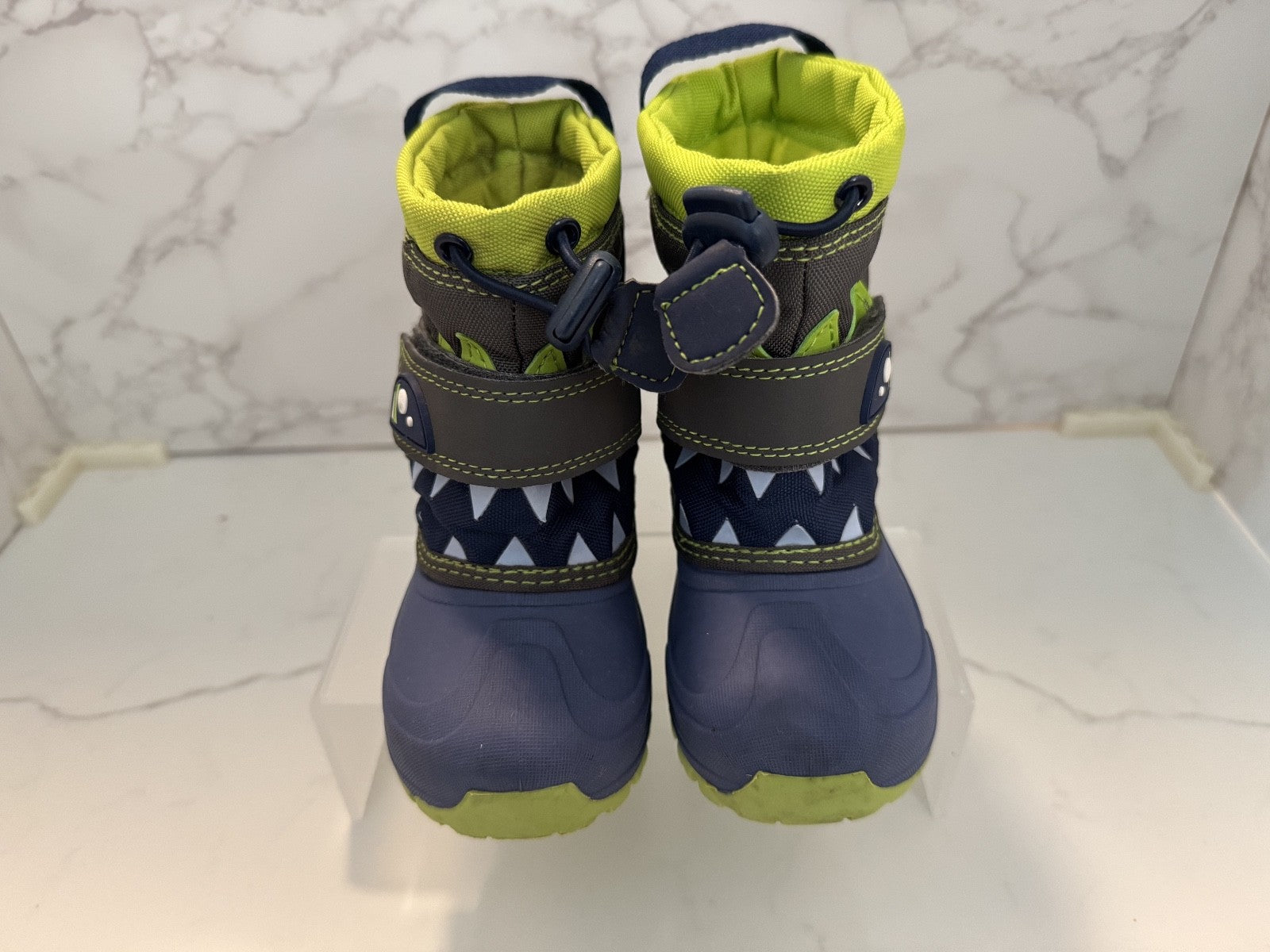 Cat & Jack Toddler Boys Sz 6 Monster Winter Snow Boots Thermolite Blue And Green