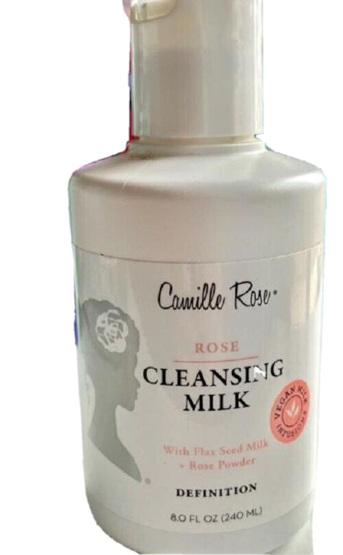 Camille Rose Cleansing Milk w/Flax Seed, Seed Milk+Rose Powder 8oz Free Ship