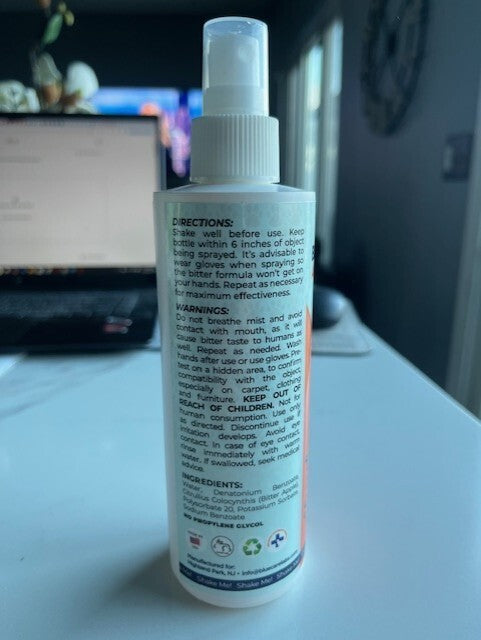 BlueCare Labs Anti-Chew Bitter Apple Chew Deterrent Spray-8 oz- Exp 08/2025