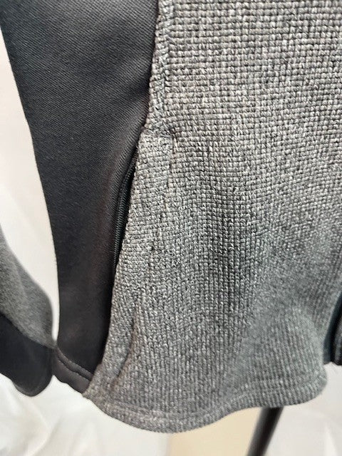 Spyder Jacket Girl's Medium Gray/Black Full Zip Sweater Jacket Sweater,Pre-owned