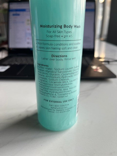 Alpha Skin Care Moisturizing Body Wash Sea Mist Aloe Vera Vitamin E 12 oz Sealed