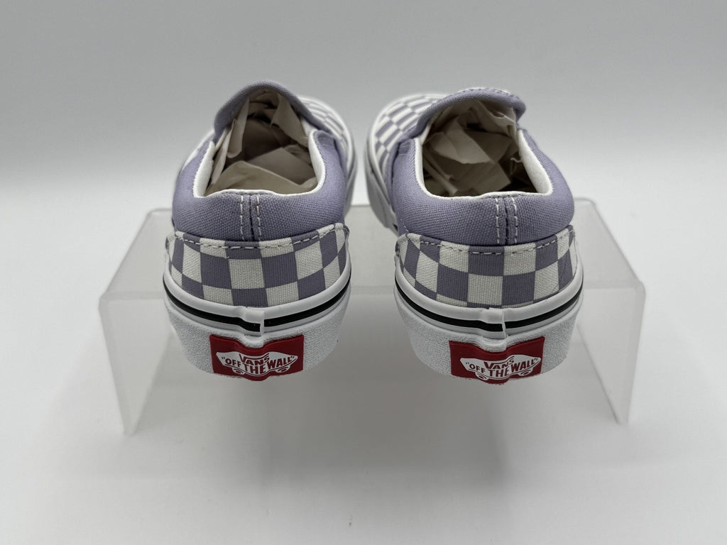 Vans Classic Slip-On Checkerboard Purple White Kids Unisex Size 11.5, NWOT