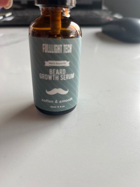 Fullight Tech Beard Oil Men's Beard Kit Soften & Smooth, 1 fl oz / 30 mL SEALED