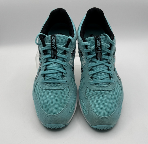 Asics Lyteracer Black & Teal Running Shoe, Size 9, pre-owned excellent condition