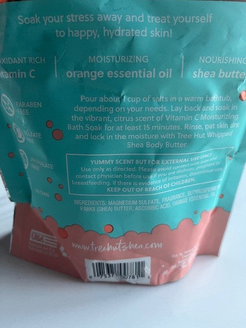 Tree Hut Vitamin C Moisturizing Bath Soak Vitamin C, Shea Butter, Essential Oil