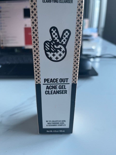 PEACE OUT ACNE GEL CLEANSER NEW DAILY ACNE CLARIFYING 4 oz 09/25 NIB SEALED