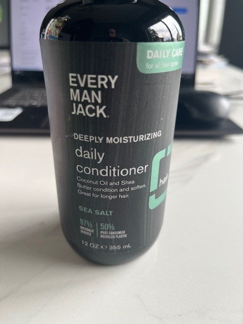 Every Man Jack Sea Salt Deeply Moisturizing Daily Conditioner Coconut Oil Shea