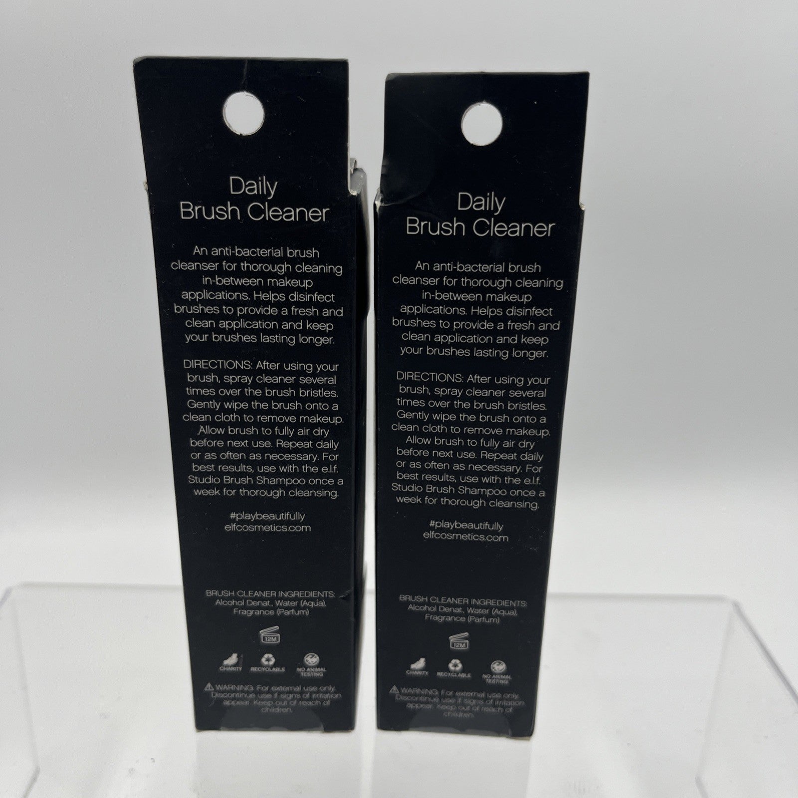 2 pk- e.l.f. Studio Daily Brush Cleaner 2.02 fl oz #85013 | Anti-Bacterial Spray