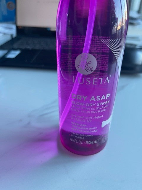 New Luseta Dry ASAP Blow Dry Spray 8.5 oz Heat Protector, Reduce drying time NEW