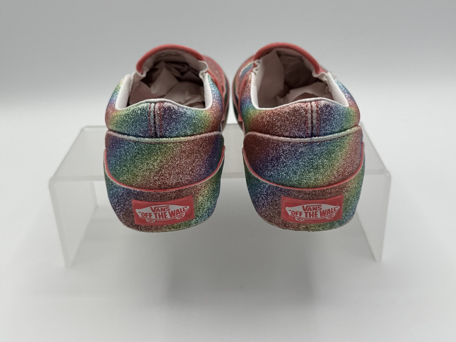 Vans Glitter Rainglow Rainbow Girls Kids Size 12.5 Toddler Classic Slip On Shoes