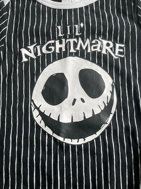 Disney Store Jack Skellington Nightmare Before Christmas Baby Bodysuit 18-24 mo.