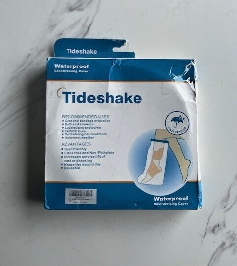 Tideshake Waterproof Cast /Dressing Cover adult Size Half Leg, Bath/Showers NIB