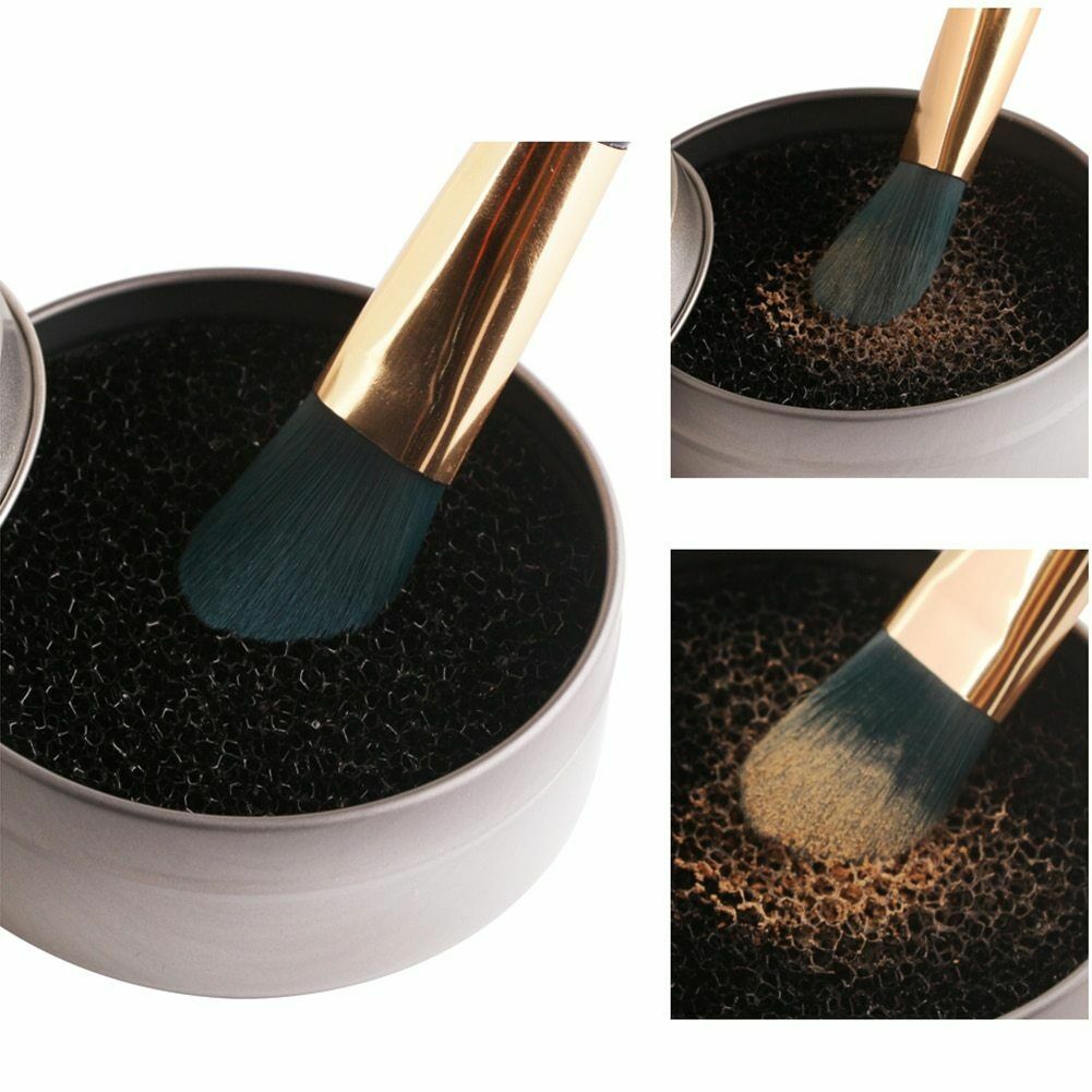 Dry/Wet Brush Cleaner Makeup Brush Cleaner, Color Switch Aluminum tin w/4 refill