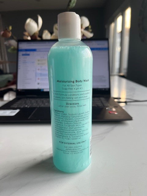 Alpha Skin Care Moisturizing Body Wash Sea Mist Aloe Vera Vitamin E 12 oz Sealed