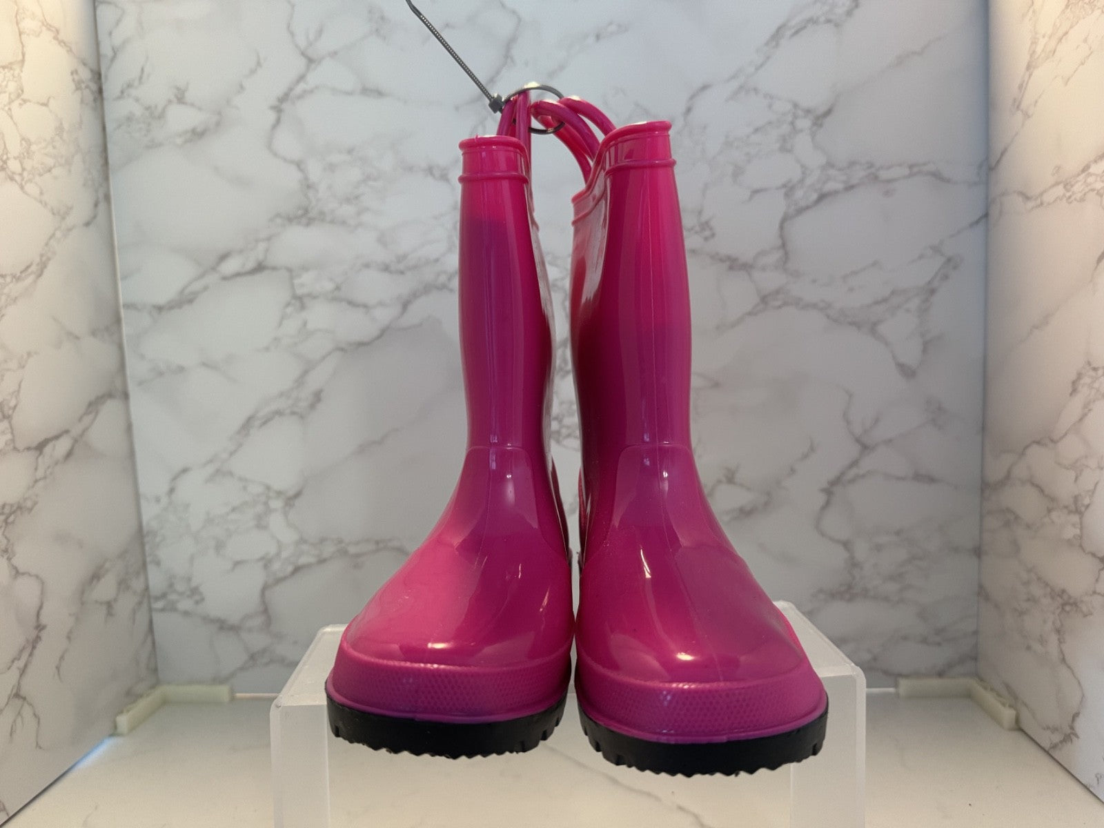 ZOOGS Hot Pink Rain or Garden Boots Girls Size 13, Black Soles Brand New
