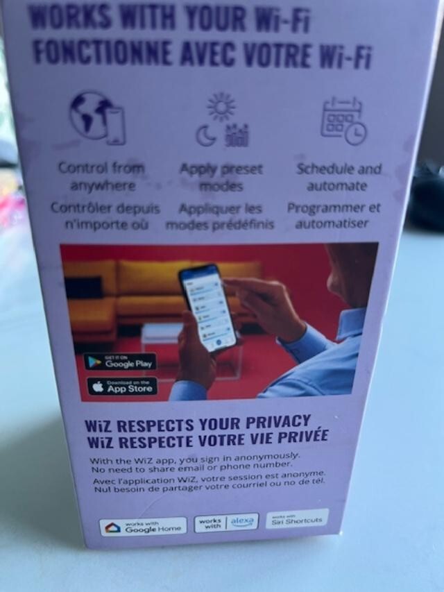 Wiz 60W Tunable Smart Filament LED Light Bulb Connects to Your Wi-Fi 800 Lum.NEW